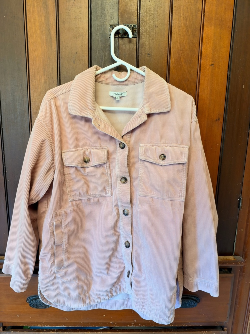 Madewell Dusty Pink Corduroy Shacket